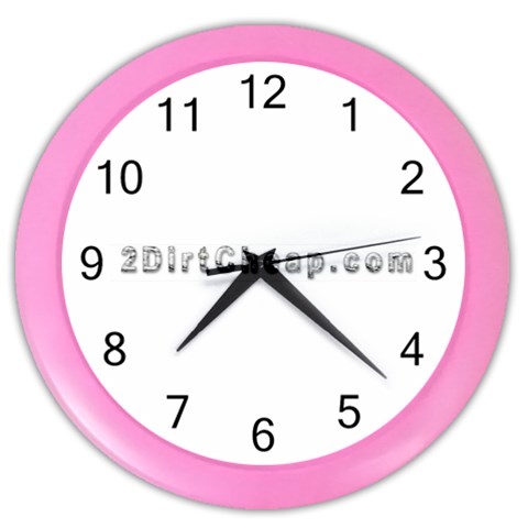 2 dirtcheap index Color Wall Clock from ArtsNow.com Front