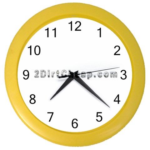 2 dirtcheap index Color Wall Clock from ArtsNow.com Front