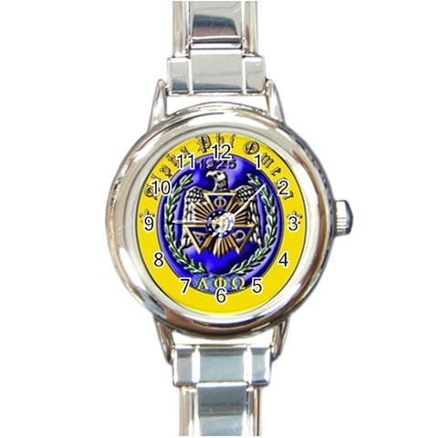 aphi que apo Round Italian Charm Watch from ArtsNow.com Front