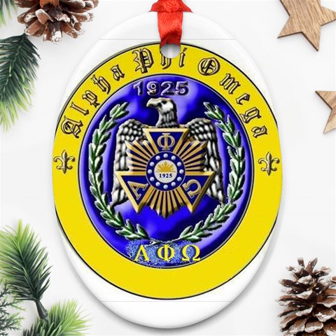 aphi que apo Ornament (Oval) from ArtsNow.com Front