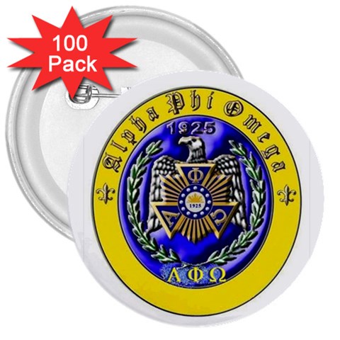 aphi que apo 3  Button (100 pack) from ArtsNow.com Front