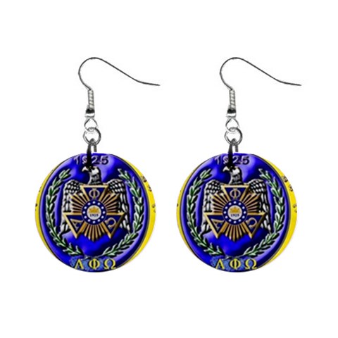 aphi que apo 1  Button Earrings from ArtsNow.com Front