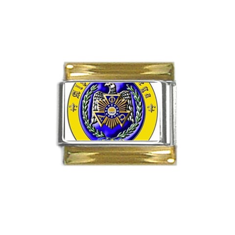 aphi que apo Gold Trim Italian Charm (9mm) from ArtsNow.com Front