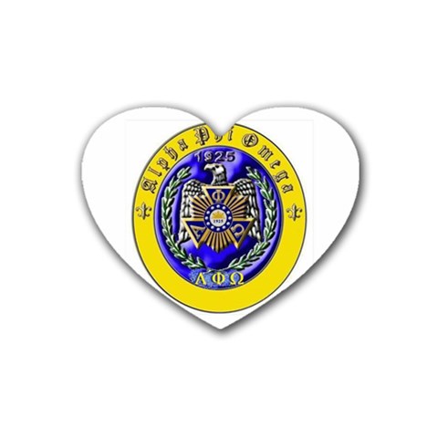 aphi que apo Rubber Coaster (Heart) from ArtsNow.com Front