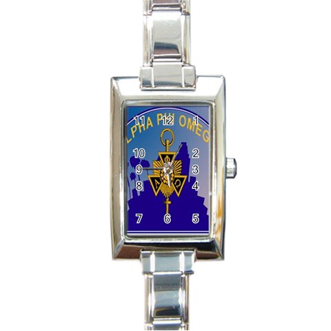 a phi que Rectangular Italian Charm Watch from ArtsNow.com Front