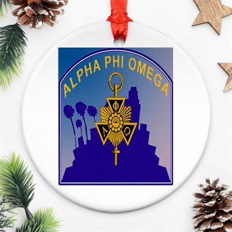 a phi que Ornament (Round) from ArtsNow.com Front