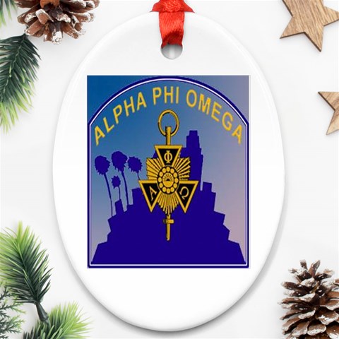 a phi que Ornament (Oval) from ArtsNow.com Front