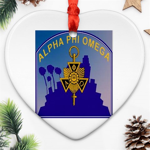 a phi que Ornament (Heart) from ArtsNow.com Front