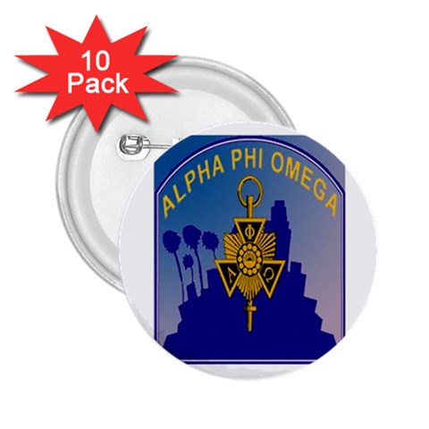 a phi que 2.25  Button (10 pack) from ArtsNow.com Front