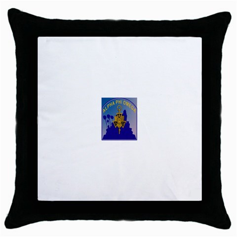 a phi que Throw Pillow Case (Black) from ArtsNow.com Front