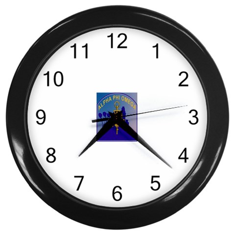 a phi que Wall Clock (Black) from ArtsNow.com Front