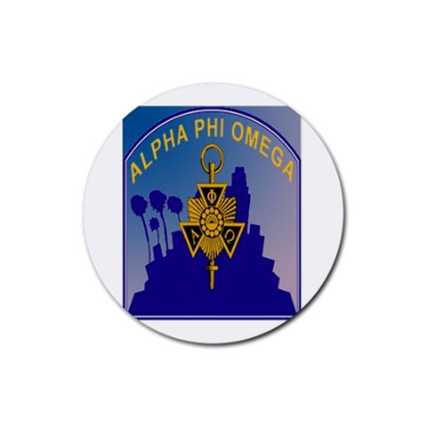 a phi que Rubber Coaster (Round) from ArtsNow.com Front