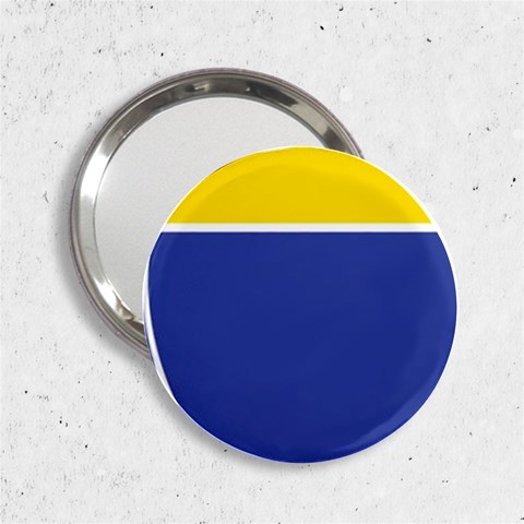 BLUE GOLD INTERSTATE lg 2.25  Handbag Mirror from ArtsNow.com Front