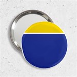 BLUE GOLD INTERSTATE lg 2.25  Handbag Mirror
