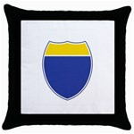 BLUE GOLD INTERSTATE lg Throw Pillow Case (Black)