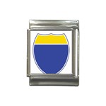 BLUE GOLD INTERSTATE lg Italian Charm (13mm)