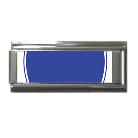BLUE GOLD INTERSTATE lg Superlink Italian Charm (9mm) from ArtsNow.com Front