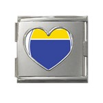 BLUE GOLD INTERSTATE lg Mega Link Heart Italian Charm (18mm)