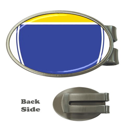BLUE GOLD INTERSTATE lg Money Clip (Oval) from ArtsNow.com Front