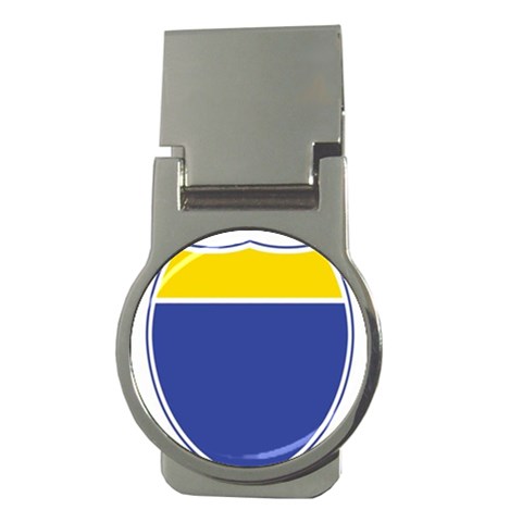 BLUE GOLD INTERSTATE lg Money Clip (Round) from ArtsNow.com Front