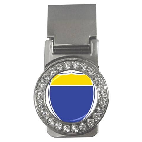 BLUE GOLD INTERSTATE lg Money Clip (CZ) from ArtsNow.com Front