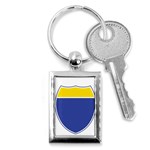 BLUE GOLD INTERSTATE lg Key Chain (Rectangle)