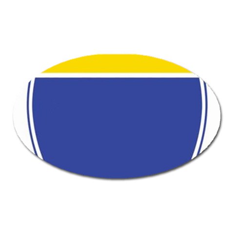 BLUE GOLD INTERSTATE lg Magnet (Oval) from ArtsNow.com Front
