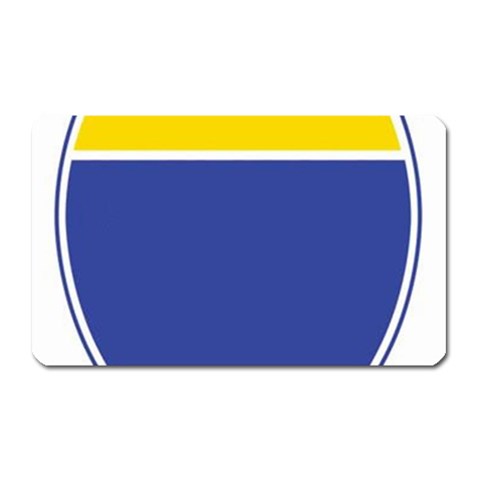 BLUE GOLD INTERSTATE lg Magnet (Rectangular) from ArtsNow.com Front