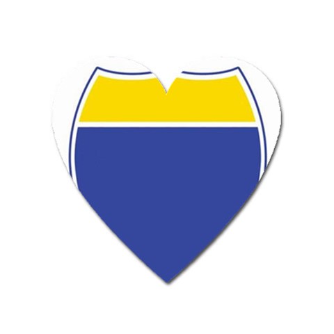 BLUE GOLD INTERSTATE lg Magnet (Heart) from ArtsNow.com Front