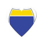 BLUE GOLD INTERSTATE lg Magnet (Heart)