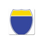BLUE GOLD INTERSTATE lg Magnet (Square)