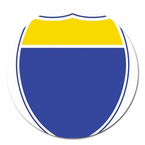 BLUE GOLD INTERSTATE lg Magnet 5  (Round) from ArtsNow.com Front