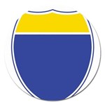 BLUE GOLD INTERSTATE lg Magnet 5  (Round)