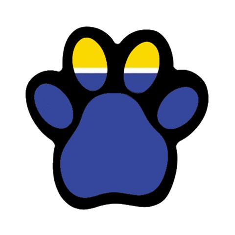 BLUE GOLD INTERSTATE lg Magnet (Paw Print) from ArtsNow.com Front