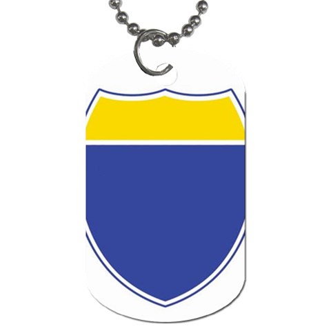 BLUE GOLD INTERSTATE lg Dog Tag (One Side) from ArtsNow.com Front