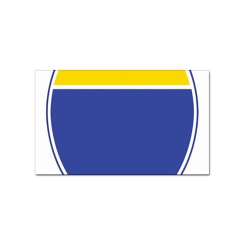 BLUE GOLD INTERSTATE lg Sticker Rectangular (10 pack) from ArtsNow.com Front