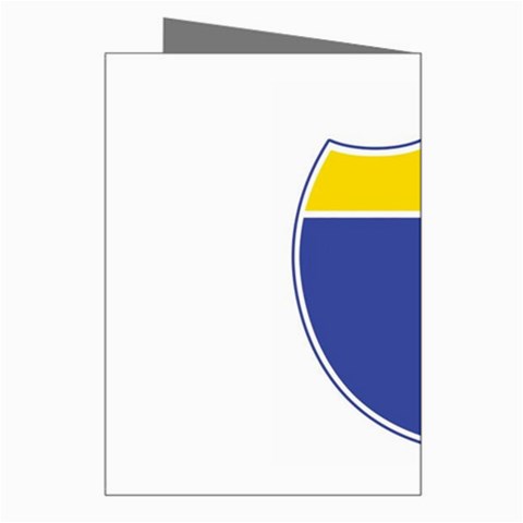 BLUE GOLD INTERSTATE lg Greeting Card from ArtsNow.com Right