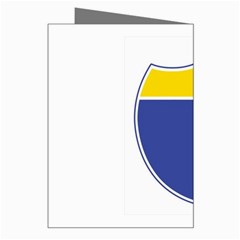 BLUE GOLD INTERSTATE lg Greeting Card from ArtsNow.com Right