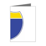 BLUE GOLD INTERSTATE lg Mini Greeting Card