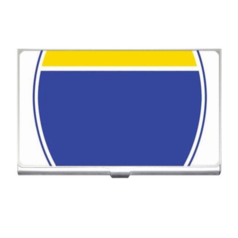 BLUE GOLD INTERSTATE lg Business Card Holder from ArtsNow.com Front