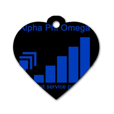 APO cell Dog Tag Heart (Two Sides) from ArtsNow.com Front