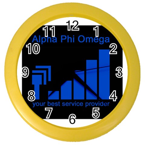 APO cell Color Wall Clock from ArtsNow.com Front