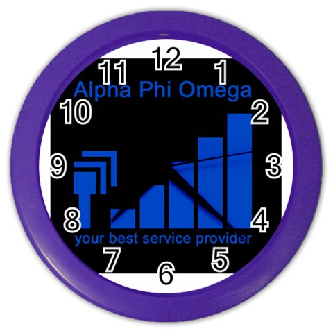 APO cell Color Wall Clock from ArtsNow.com Front