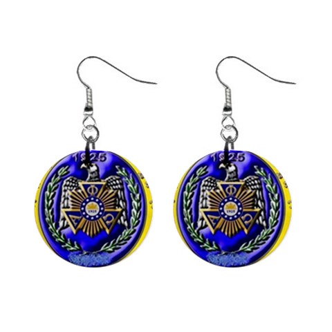 apo 1  Button Earrings from ArtsNow.com Front