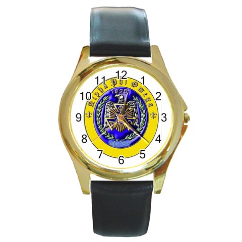 apo Round Gold Metal Watch from ArtsNow.com Front