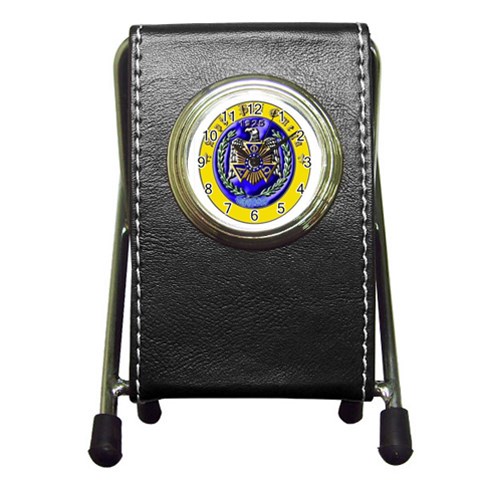 apo Pen Holder Desk Clock from ArtsNow.com Front