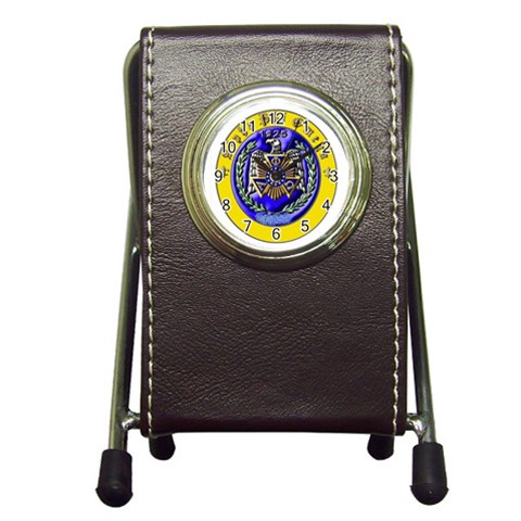 apo Pen Holder Desk Clock from ArtsNow.com Front
