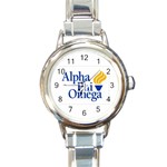 a phi que  Round Italian Charm Watch