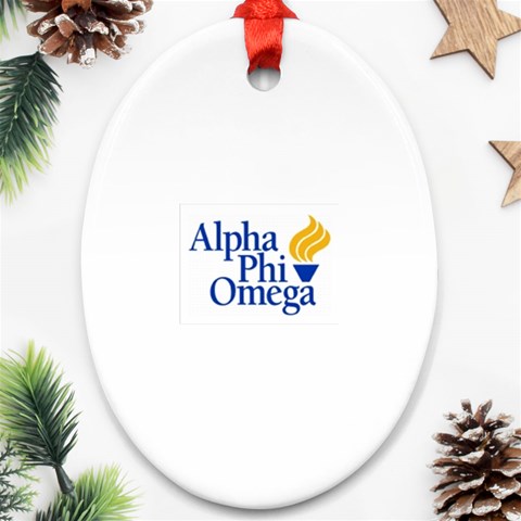 a phi que  Ornament (Oval) from ArtsNow.com Front