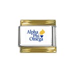 a phi que  Gold Trim Italian Charm (9mm)